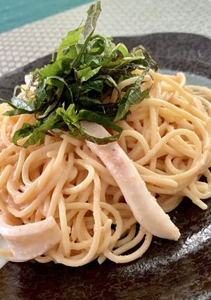 Tくん大好き❤︎たらこといかスパゲッティ-レシピのメイン写真