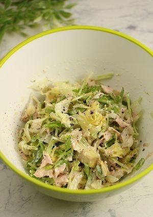簡単！小さいレタスの豆苗ツナサラダ-レシピのメイン写真