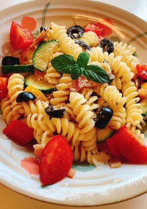 夏野菜とオリーブのパスタ-レシピのメイン写真