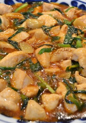 鶏胸肉とニラのコチュジャン炒め-レシピのメイン写真