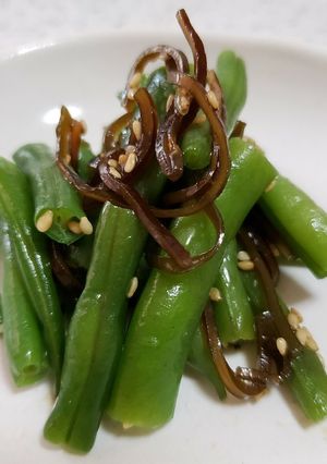 超超超簡単!いんげんの塩昆布和え-レシピのメイン写真