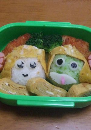 キャラ弁　ケロロ軍曹＆タママ二等兵-レシピのメイン写真