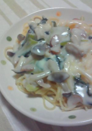 青梗菜のクリームパスタ-レシピのメイン写真