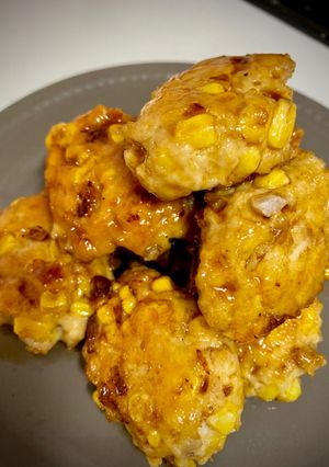とうもろこし入り!鶏つくね照り焼き風-レシピのメイン写真