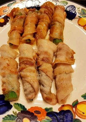 【男の大雑把料理】オクラの肉巻き-レシピのメイン写真
