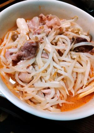 自分用メモ　豚バラともやしのナムル風-レシピのメイン写真