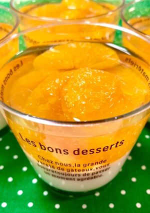 2層スイーツ♬みかんゼリーと牛乳寒天♪-レシピのメイン写真