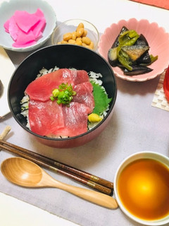 今日の晩ご飯・マグロ丼メインの夕飯献立-レシピのメイン写真