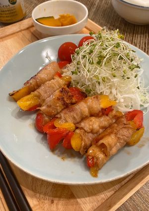 目にも鮮やか！！パプリカの豚バラ巻き！！-レシピのメイン写真