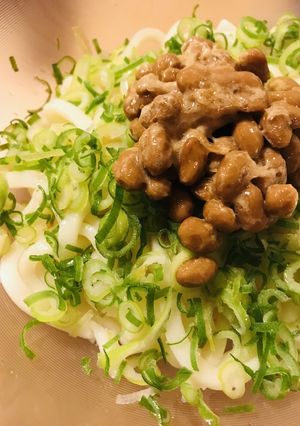 プチッとうどん●ネギ＆納豆の冷やしうどん-レシピのメイン写真