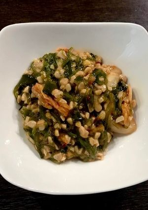 キムチ納豆めかぶの混ぜ混ぜ-レシピのメイン写真