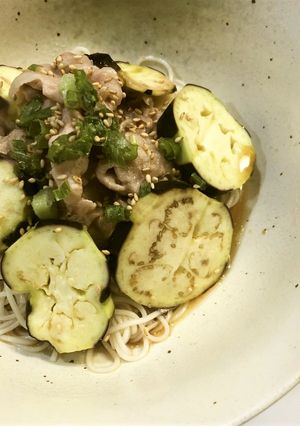 豚ナス塩そうめん-レシピのメイン写真