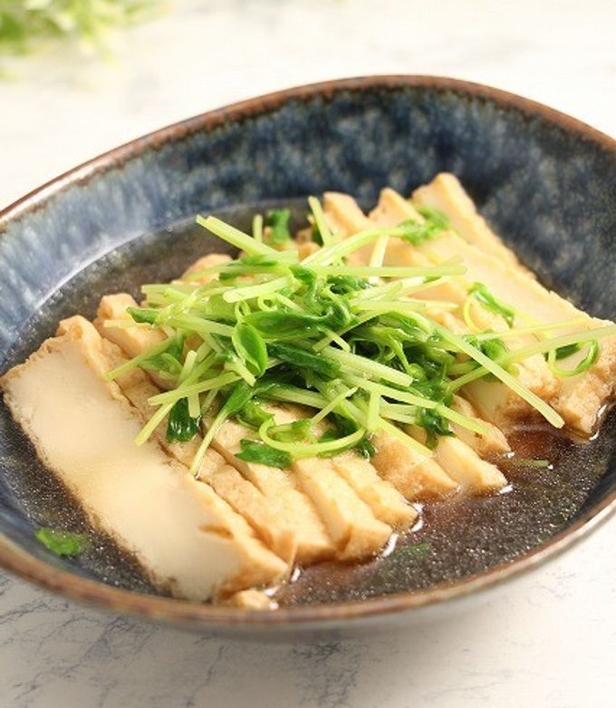 簡単！冷製☆厚揚げの豆苗煮 by だんどり亭 【クックパッド】 簡単