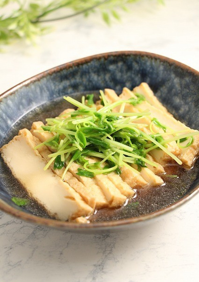 簡単！冷製☆厚揚げの豆苗煮-レシピのメイン写真