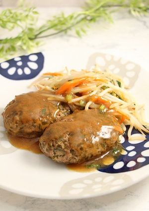 ＬＤＬ対策！切り昆布ハンバーグ-レシピのメイン写真