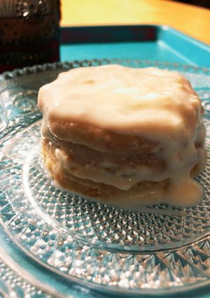 バナナヨーグルトクッキーサンドケーキ-レシピのメイン写真