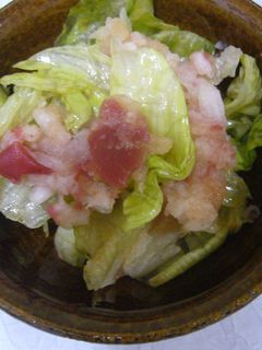 レタスの梅おろし和え。-レシピのメイン写真