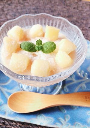 みりんで作る♪桃のフローズンヨーグルト-レシピのメイン写真