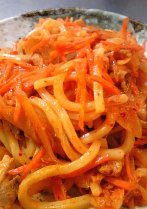 豚キムチうどん-レシピのメイン写真