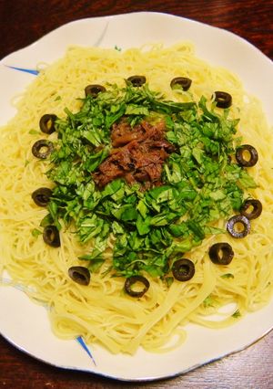 暑い！冷たいバジルパスタ。ソース作り不要-レシピのメイン写真