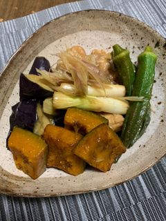 簡単おつまみ☆夏野菜と鶏肉の揚げ浸し-レシピのメイン写真