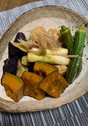 簡単おつまみ☆夏野菜と鶏肉の揚げ浸し-レシピのメイン写真