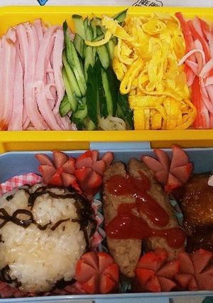 2020/8/10高１男子冷やし中華弁当-レシピのメイン写真