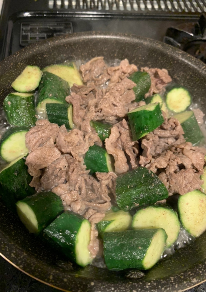 きゅうりと牛肉の炒め物-レシピのメイン写真