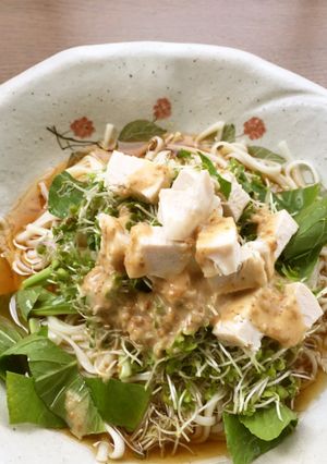 よだれ鶏のせ、冷やしうどん-レシピのメイン写真