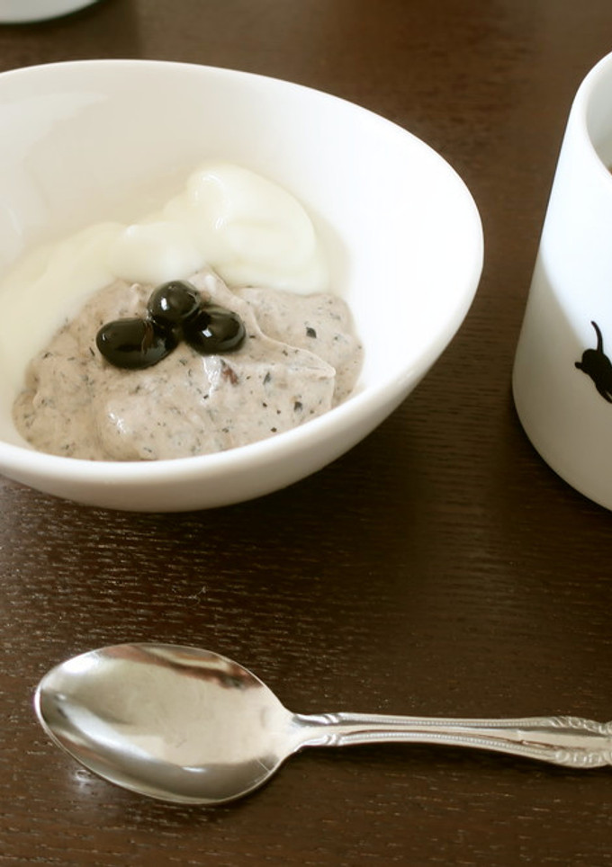 デザートに　黒豆のムース！-レシピのメイン写真
