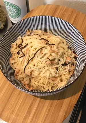 混ぜるだけ！ツナと塩昆布の和え素麺-レシピのメイン写真