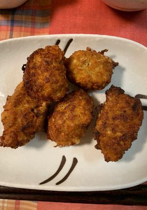 レンコンと鶏ひき肉の揚げ団子-レシピのメイン写真