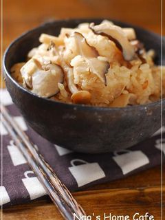 キノコのコク味噌炊き込みご飯-レシピのメイン写真