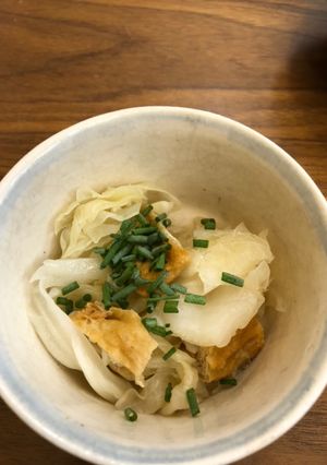 キャベツと油揚げの白だし煮-レシピのメイン写真