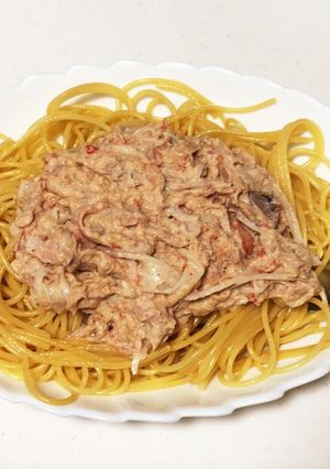 まるでカニカマおにぎり♡すしパスタ♪-レシピのメイン写真