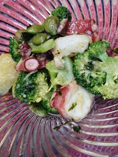 タコ・ブロッコリー・枝豆のバジルソース-レシピのメイン写真