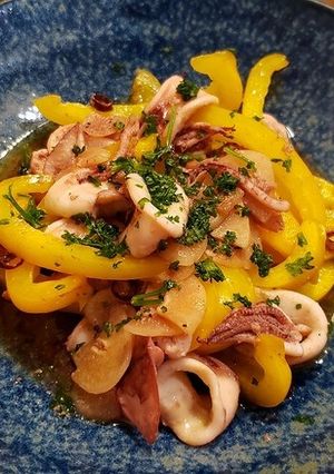 ムギイカとパプリカのペペロンチーノ-レシピのメイン写真