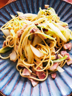 白菜と椎茸、ベーコンの和風ペペロンチーノ-レシピのメイン写真