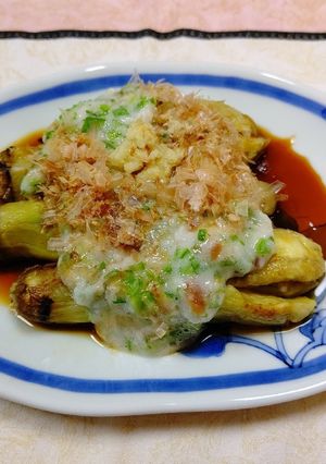 焼き茄子のオクラかけ-レシピのメイン写真