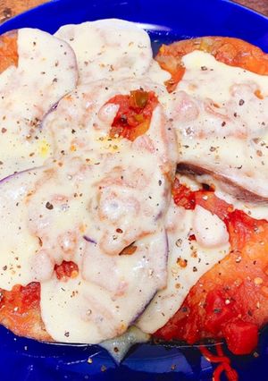 丸茄子のサルサチーズ焼き-レシピのメイン写真
