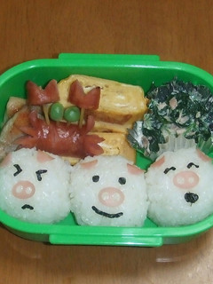 キャラ弁 三匹のこぶた-レシピのメイン写真
