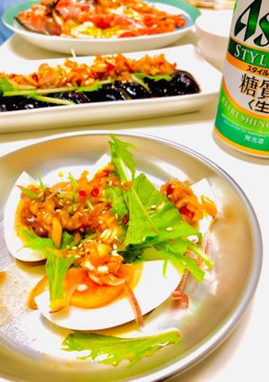 茹で卵の香味ダレ77kcal-レシピのメイン写真