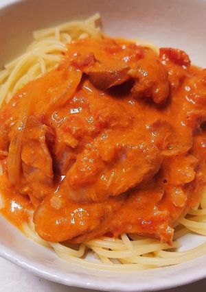 トマトクリームパスタ-レシピのメイン写真