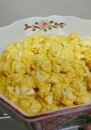 簡単　味噌味　いりたまご　ほんだし活用術-レシピのメイン写真