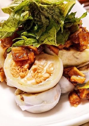なすのごぼうソースがけ-レシピのメイン写真