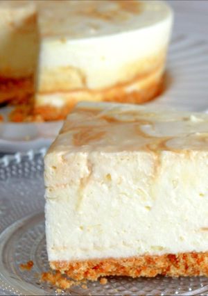 大人の味♪塩キャラメルレアチーズケーキ-レシピのメイン写真