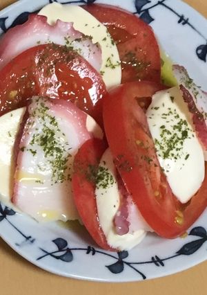 【簡単おつまみ】タコのカプレーゼ-レシピのメイン写真
