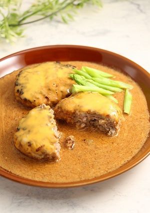 簡単！ミニチーズハンバーグ+オートミール-レシピのメイン写真