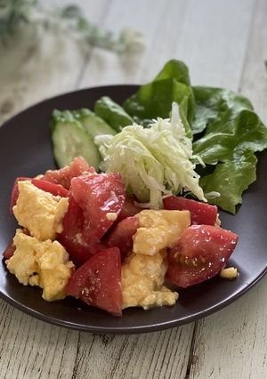トマトと卵の甘味噌和え-レシピのメイン写真