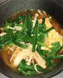 白身魚と豆腐とニラのキムチ煮込み